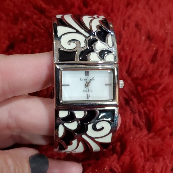 Bebe cuff patterned bracelet watch - Picture 1 of 5